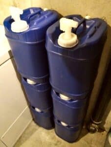 Stack Of Water Storage Containers